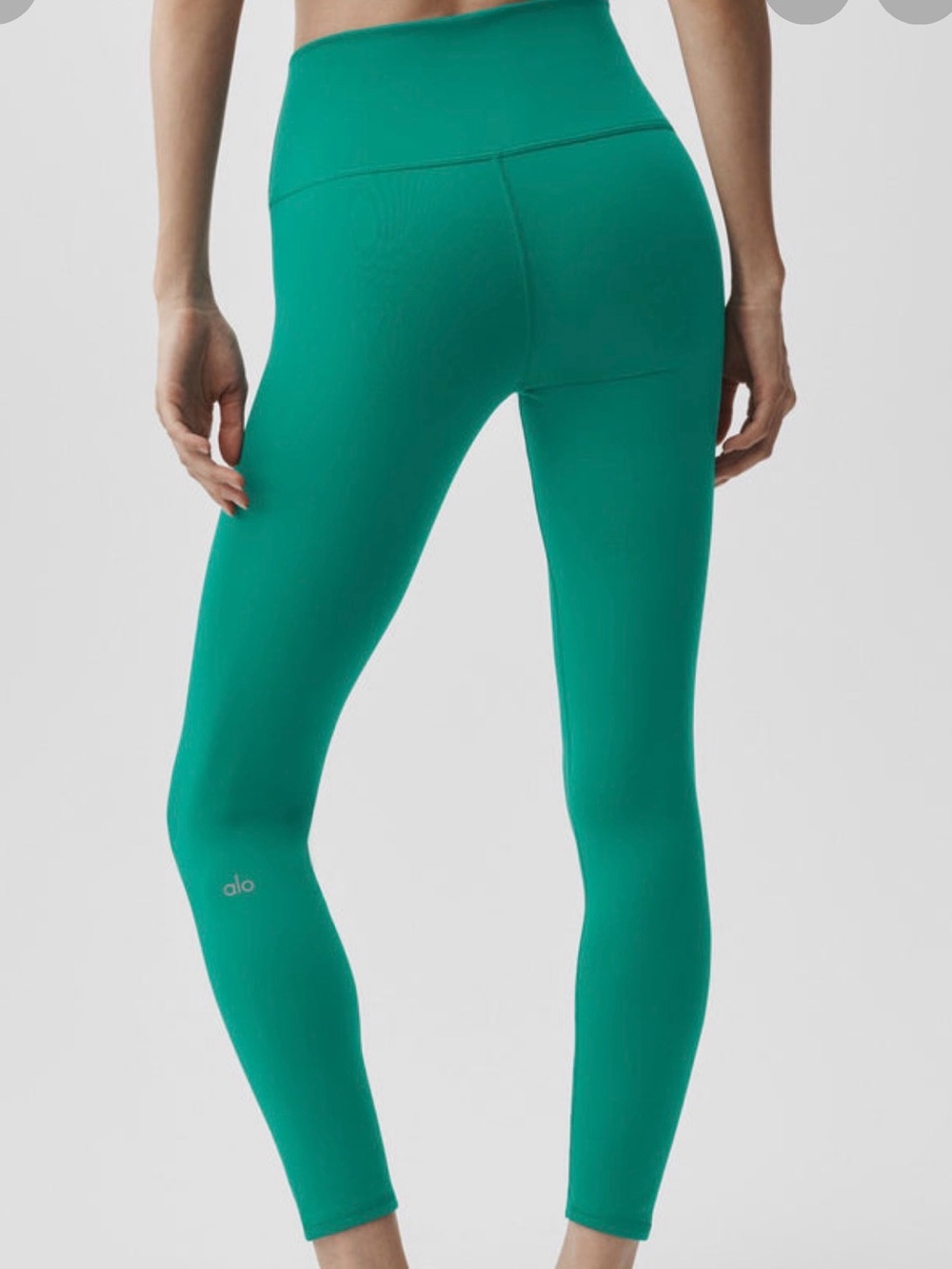 ALO Yoga Airbrush Emerald Green Leggings 7/8